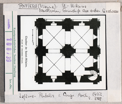 Vorschaubild Poitiers: Saint-Hilaire, Nordturm, Grundriss des ersten Geschosses 